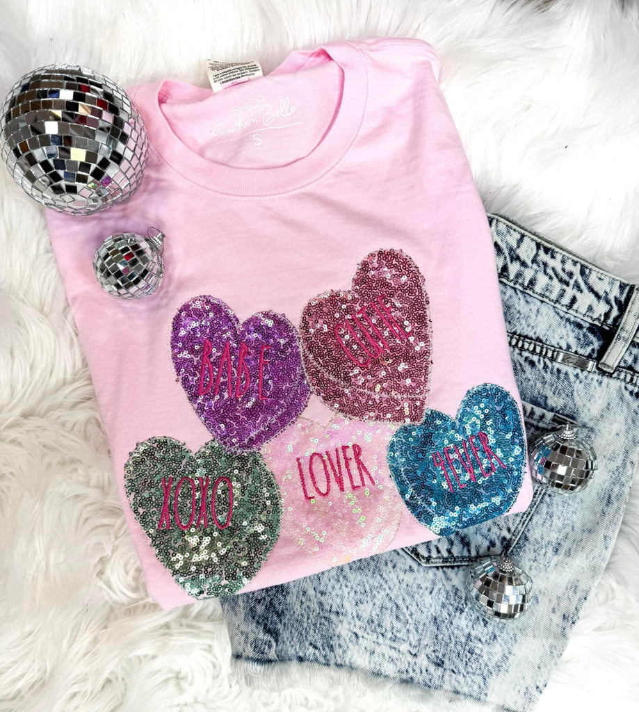 Sequin Hearts T-shirt – Moments to Remember