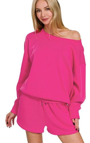 Hot Pink Sweatshirt Set