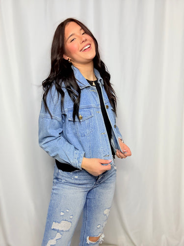 Denim Scrunch Back Jacket