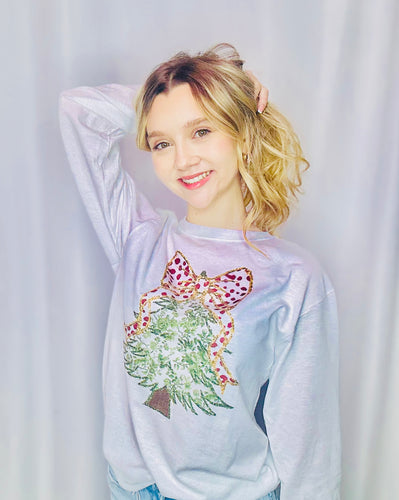 White Christmas Tree Long Sleeve