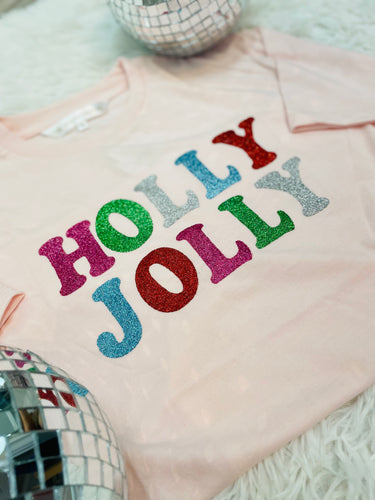 Sparkly Holly Jolly Tee