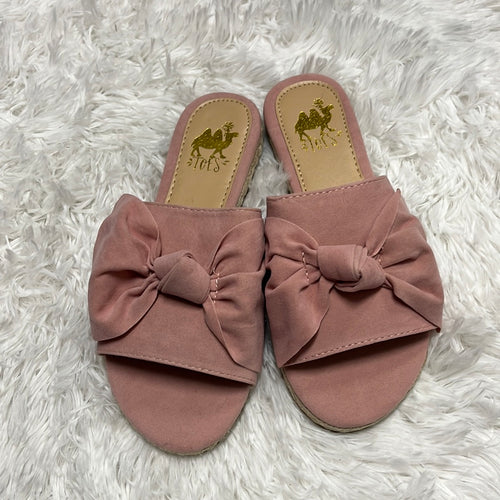 Blush Bow Sandal Slide